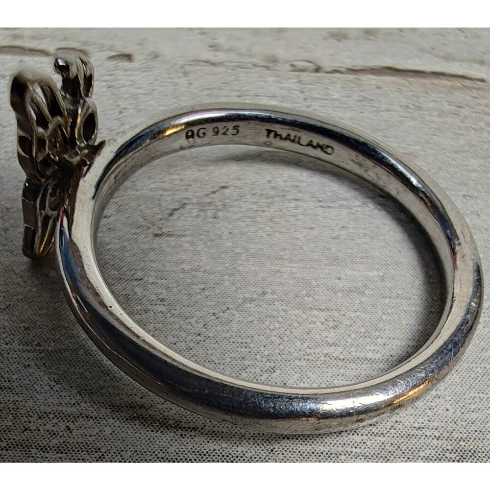 Sterling Silver Stackable Expressions Rhodium But… - image 4